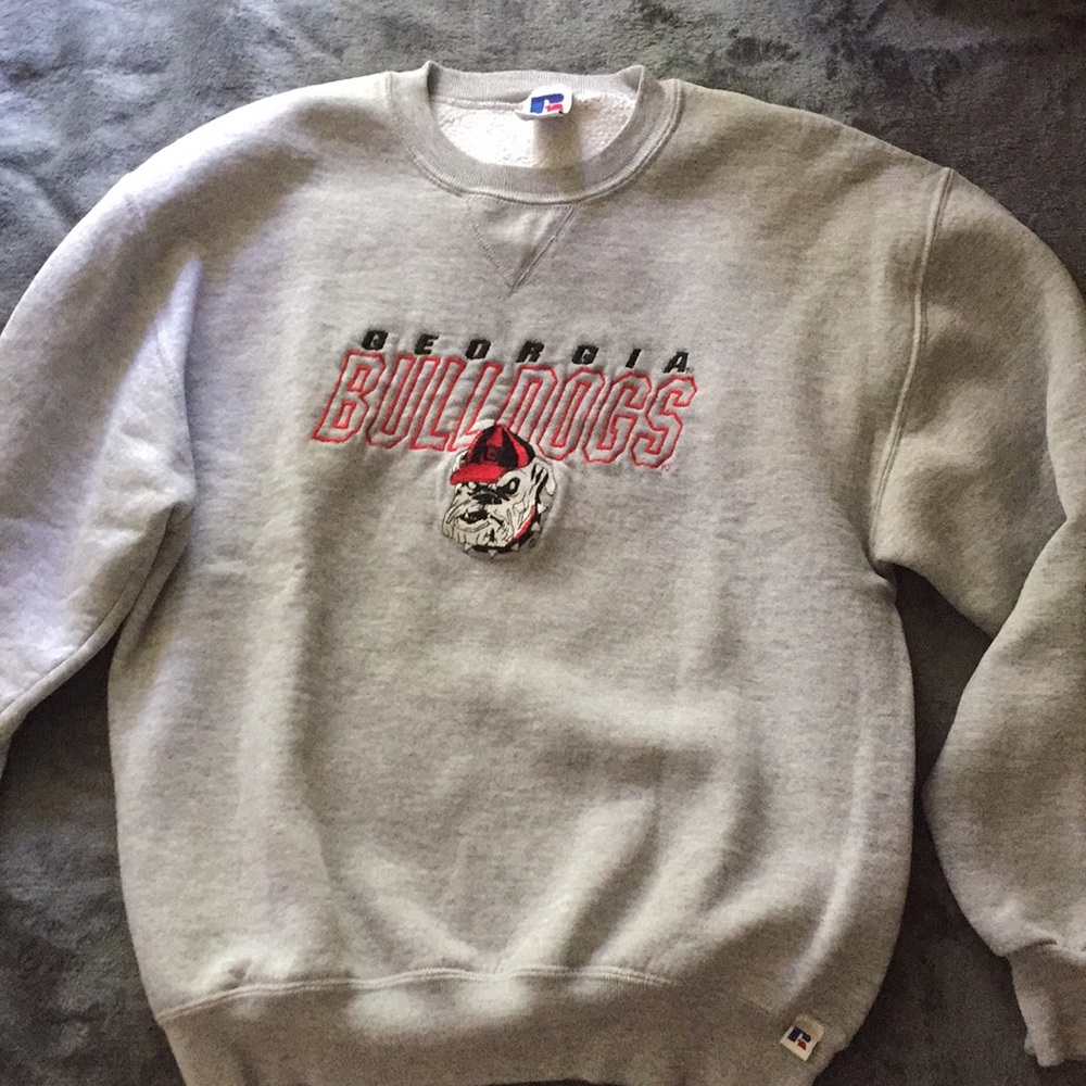 Gray Georgia Bulldog sweatshirt, size M